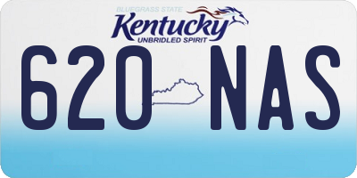 KY license plate 620NAS