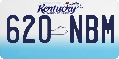 KY license plate 620NBM