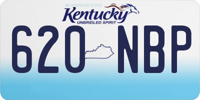 KY license plate 620NBP