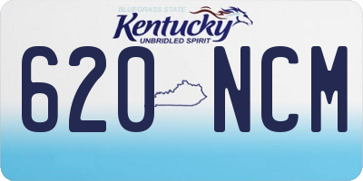 KY license plate 620NCM