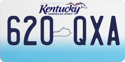 KY license plate 620QXA