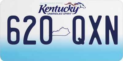 KY license plate 620QXN