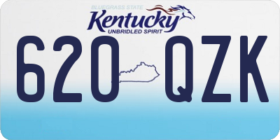 KY license plate 620QZK