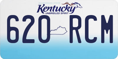 KY license plate 620RCM