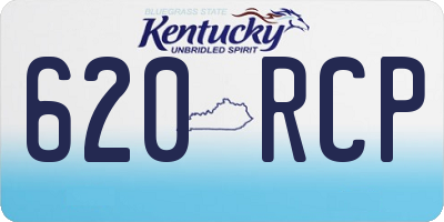 KY license plate 620RCP