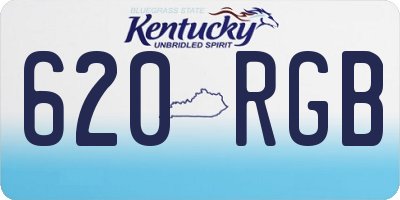 KY license plate 620RGB