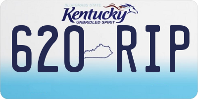KY license plate 620RIP