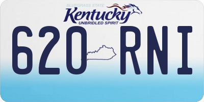 KY license plate 620RNI