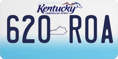 KY license plate 620ROA