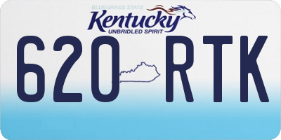 KY license plate 620RTK