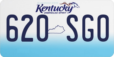 KY license plate 620SGO