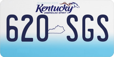KY license plate 620SGS
