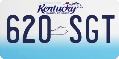 KY license plate 620SGT