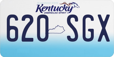 KY license plate 620SGX