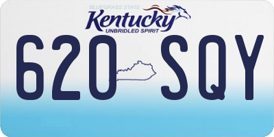 KY license plate 620SQY
