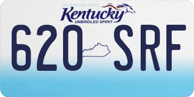 KY license plate 620SRF