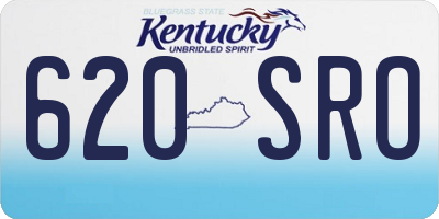 KY license plate 620SRO
