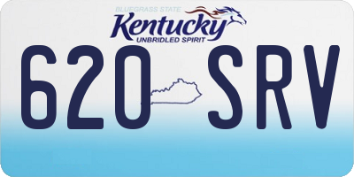 KY license plate 620SRV