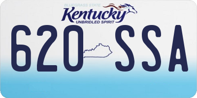 KY license plate 620SSA