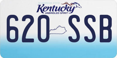 KY license plate 620SSB