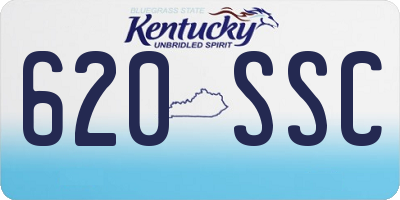 KY license plate 620SSC
