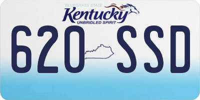 KY license plate 620SSD