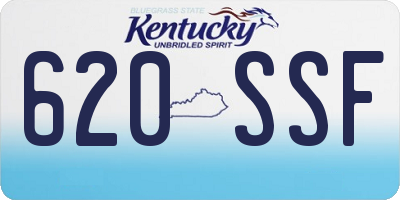 KY license plate 620SSF
