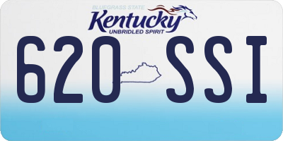 KY license plate 620SSI