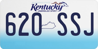 KY license plate 620SSJ