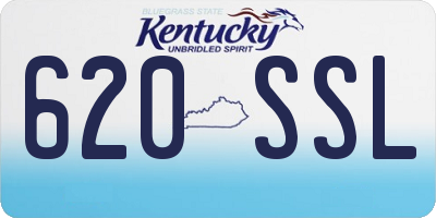 KY license plate 620SSL
