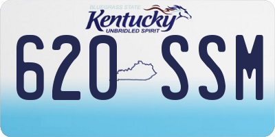 KY license plate 620SSM