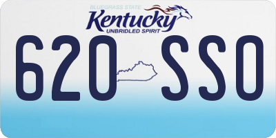 KY license plate 620SSO