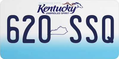 KY license plate 620SSQ