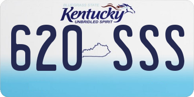 KY license plate 620SSS