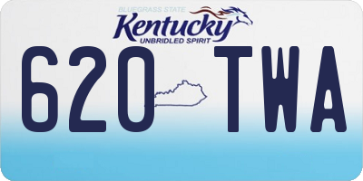 KY license plate 620TWA