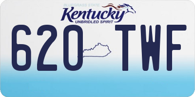 KY license plate 620TWF
