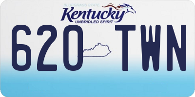 KY license plate 620TWN