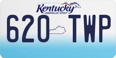 KY license plate 620TWP