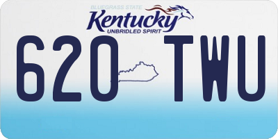 KY license plate 620TWU