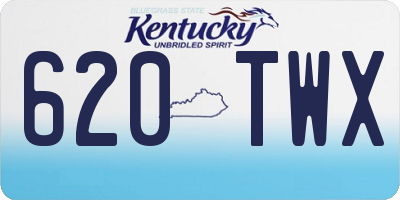 KY license plate 620TWX