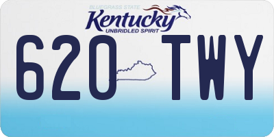 KY license plate 620TWY
