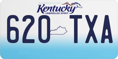 KY license plate 620TXA