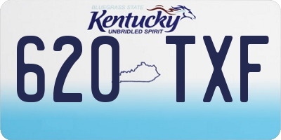 KY license plate 620TXF