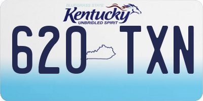 KY license plate 620TXN