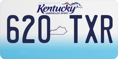 KY license plate 620TXR
