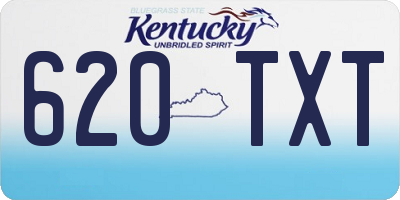 KY license plate 620TXT