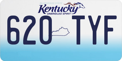 KY license plate 620TYF