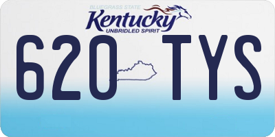 KY license plate 620TYS