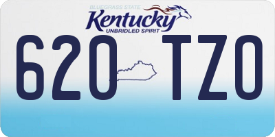 KY license plate 620TZO