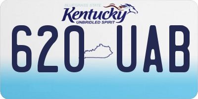 KY license plate 620UAB